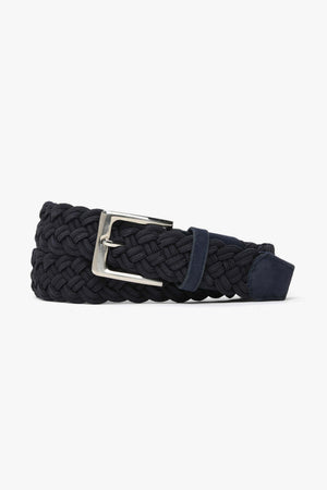 Cintura elastica intrecciata blu