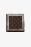 Pochette fantasia pois marrone