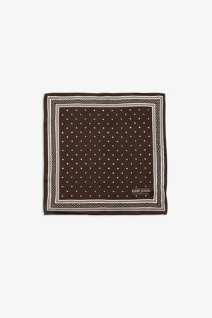 Pochette fantasia pois marrone