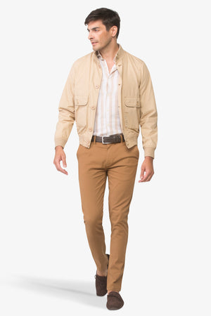 Giubbino corto con bottoni beige