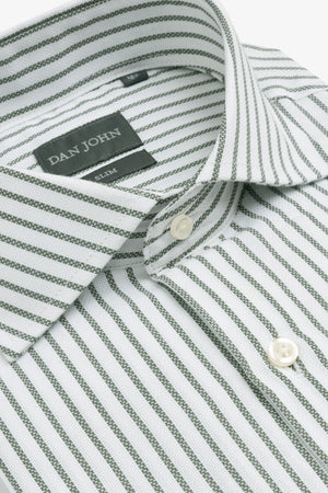 Camicia riga operata verde