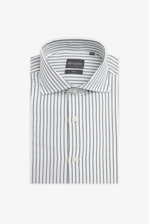 Camicia riga operata verde