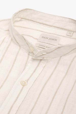 Camicia coreana riga larga panna