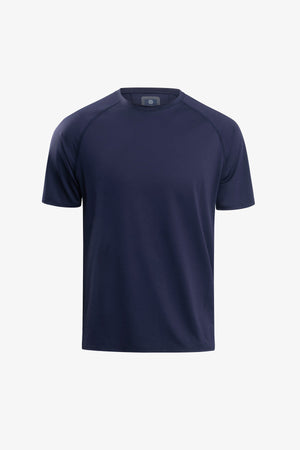 T-shirt micro scacchi DNJ blu