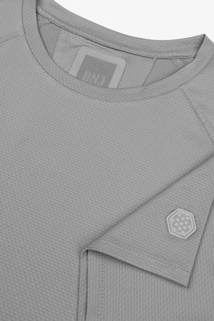 T-shirt micro scacchi DNJ grigio